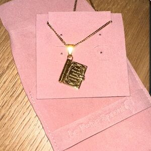 Le Petite Sprout Gold Book Lovers Necklace